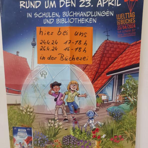Plakat zum 'Welttag des Buches'
