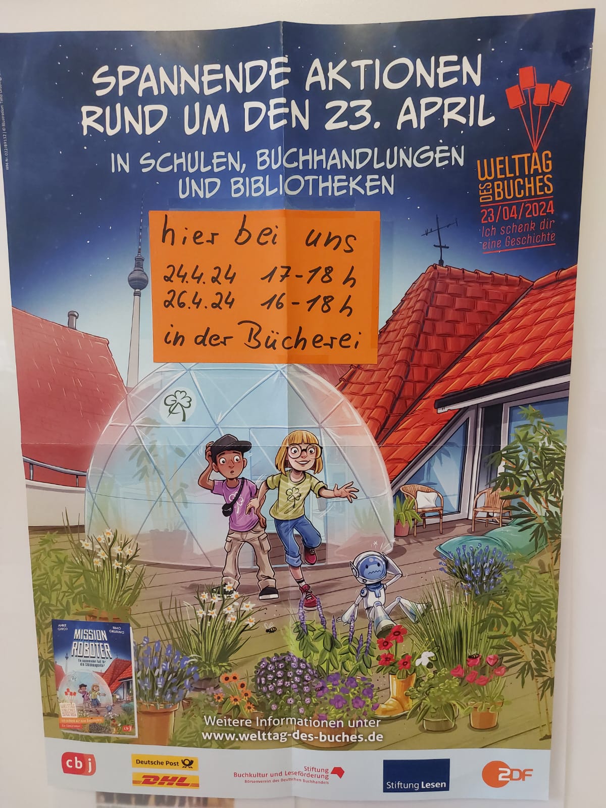Plakat zum 'Welttag des Buches'